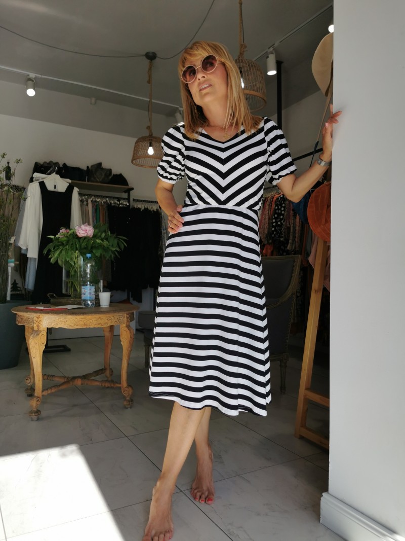 Miniatura produktu Sukienka Luna B&W Strips Midi