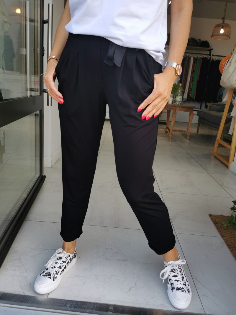 Miniatura produktu Spodnie Chinosy Black Wiskoza