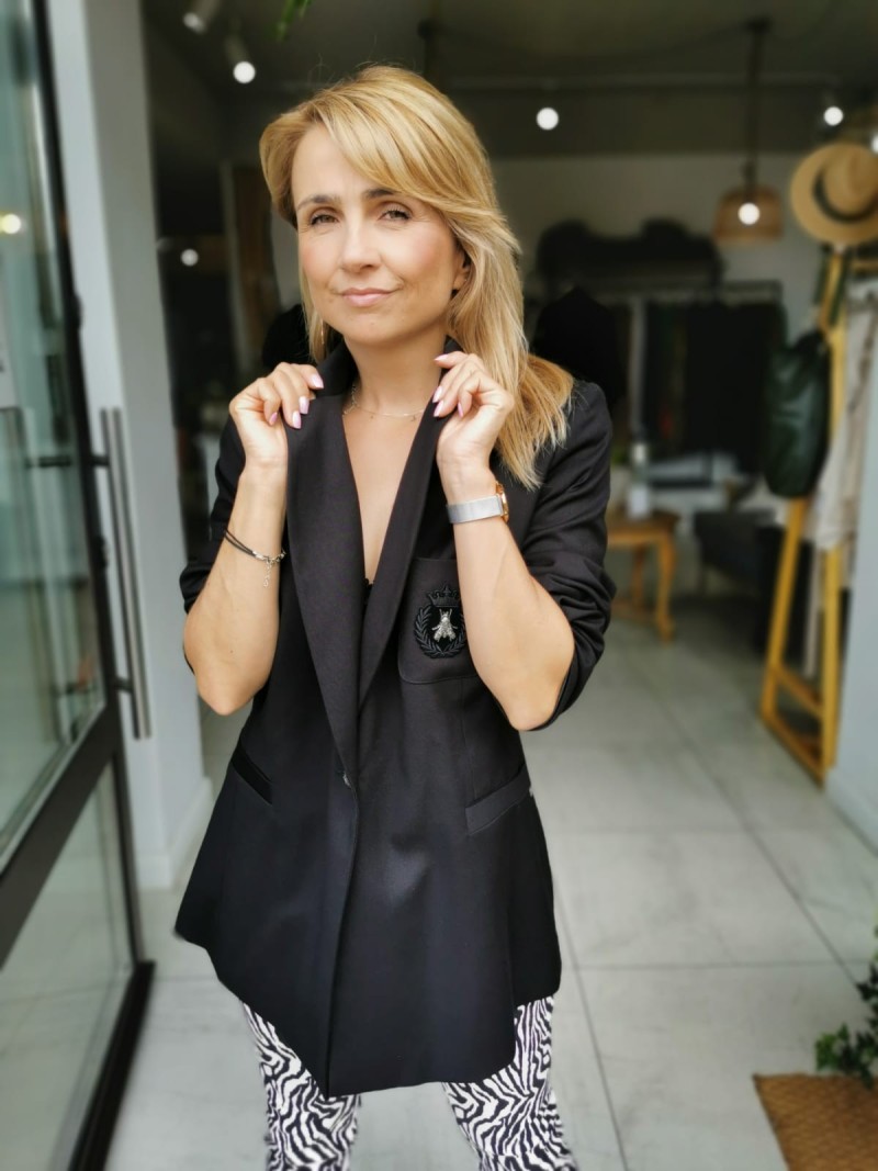 Miniatura produktu Czarny Żakiet z wiązaniem w talii Black&Crown