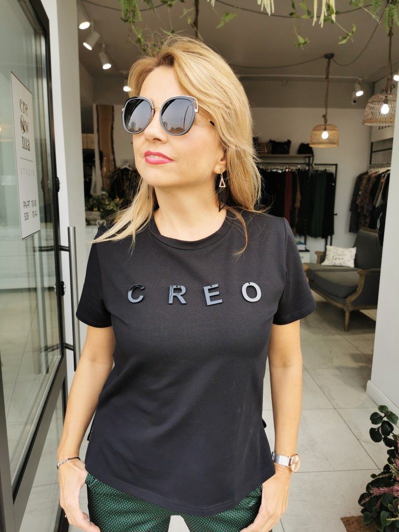 Miniatura produktu Bawełniany T-shirt w kolorze czarnym Creo Black