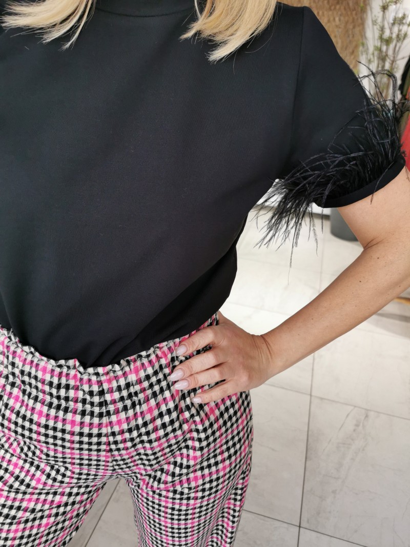 Miniatura produktu Czarny T-shirt z okrągłym dekoltem z wysokogatunkowej bawełny Blade Black&Black