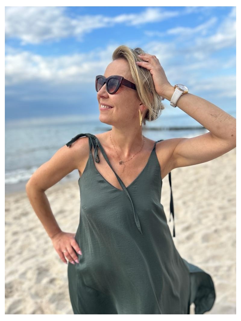 Miniatura produktu Sukienka Chiara Simple Khaki Long