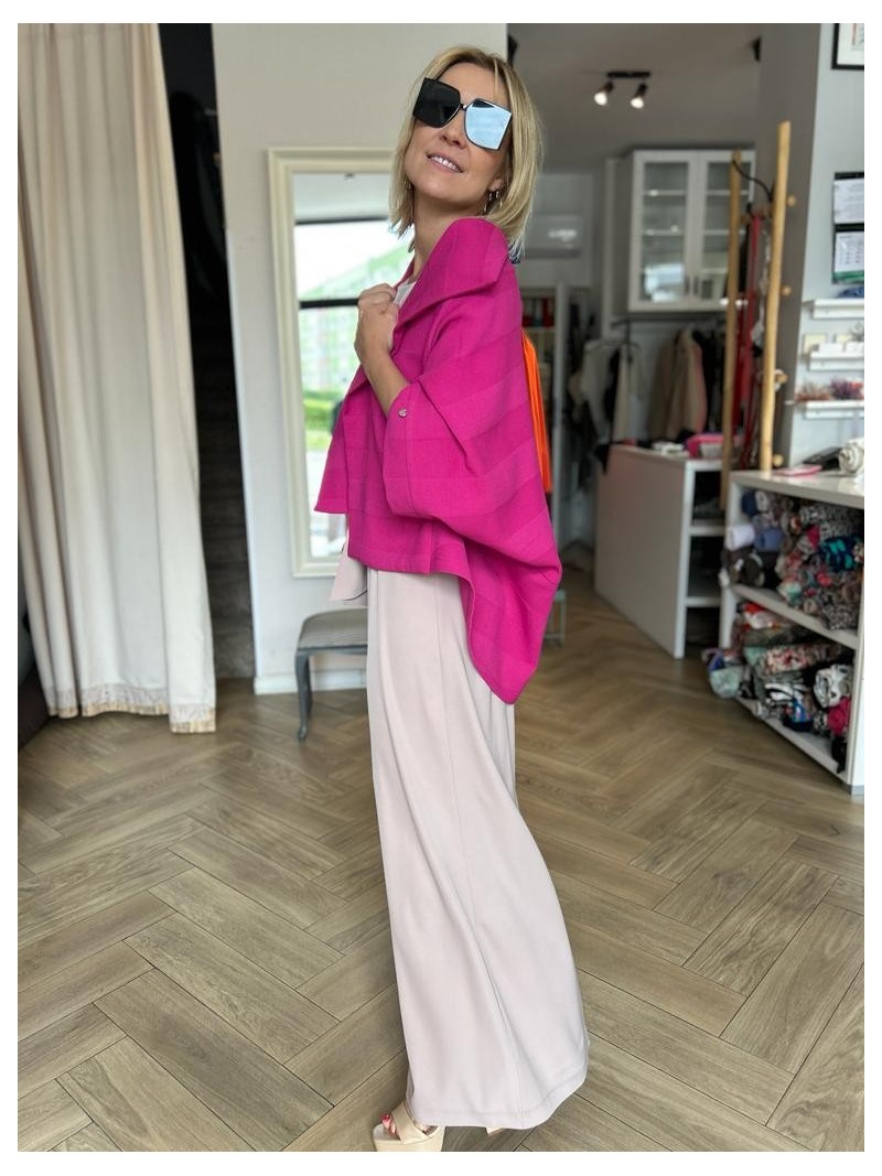 Miniatura produktu Fuksjowe Wdzianko oversize z geometrycznym tłoczeniem Novi Magenta