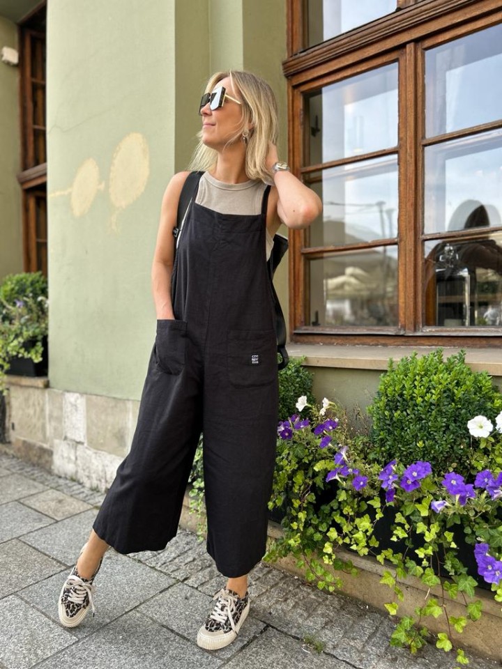 Miniatura produktu Ogrodniczki Black Len