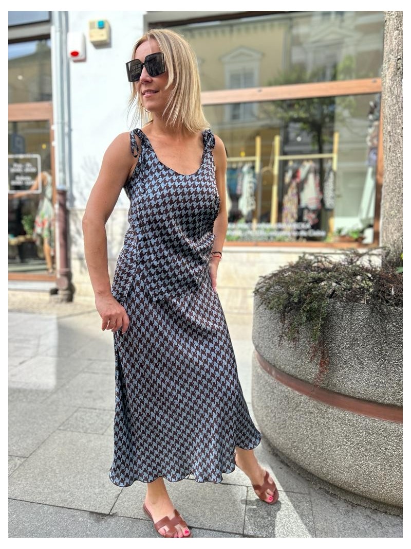 Miniatura produktu Wiskozowa Spódnica midi w pepitkę lekko rozkloszowana Soley&Pepitka