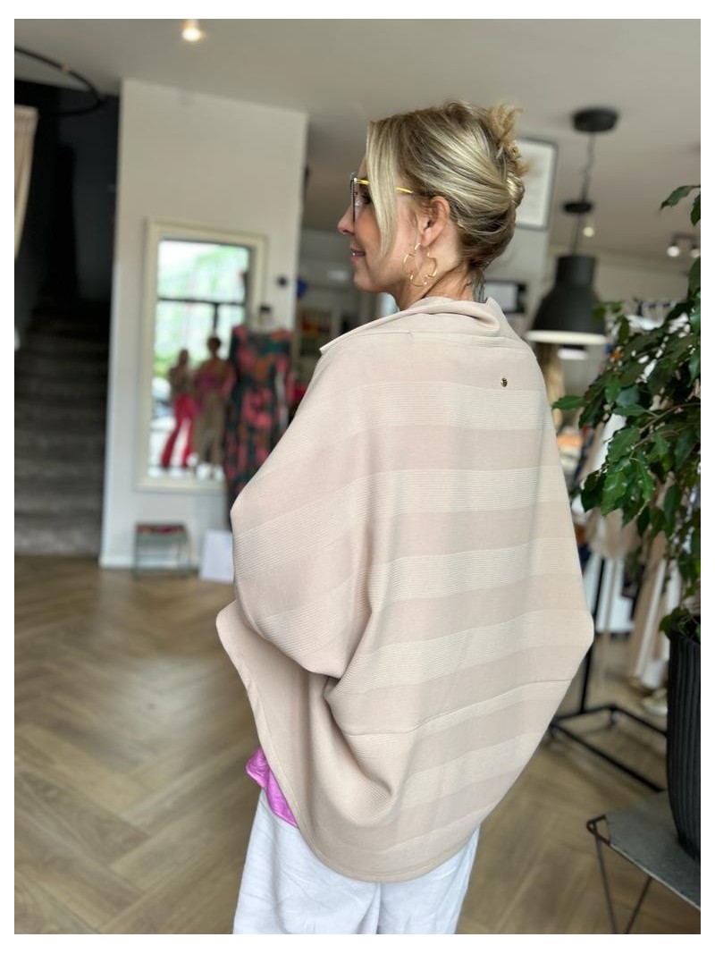 Miniatura produktu Oversize Wdzianko w kolorze beżowym asymetryczne Novi Beige