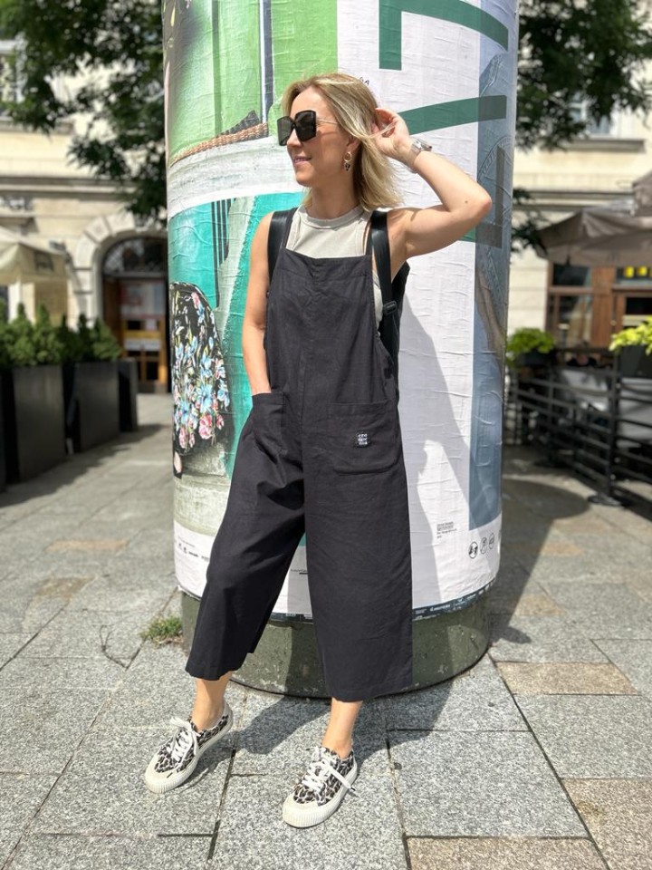 Miniatura produktu Ogrodniczki Black Len