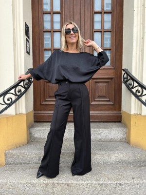 Damska Bluzka o kroju kimono w kolorze czarnym Xani Black