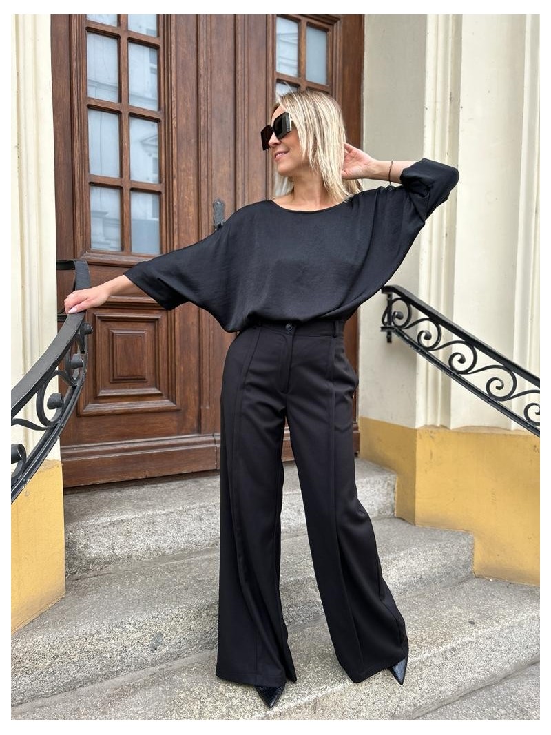 Miniatura produktu Damska Bluzka o kroju kimono w kolorze czarnym Xani Black