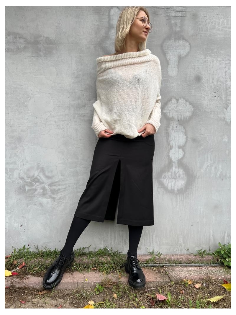 Miniatura produktu Spódnica z rozcięciami w kolorze czarnym Christy Black