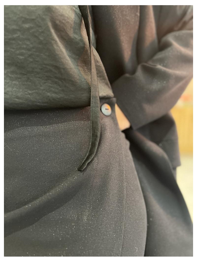 Miniatura produktu Zakładana Spódnica mini w kolorze czarnym z błyszczącą nitką Hippie Diamond&Black