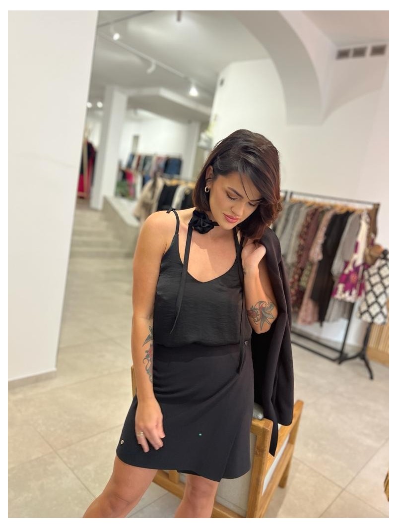 Miniatura produktu Czarna Bluzka Top z wiązaniem na ramionach Chiara&Black