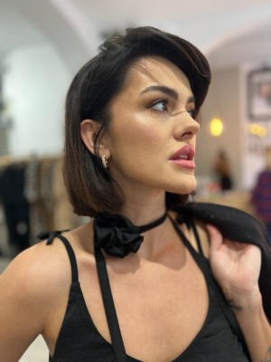 Czarny Naszyjnik Choker w kształcie kwiatu Flowers Black