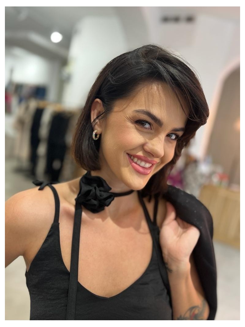 Miniatura produktu Choker Naszyjnik Flowers Black