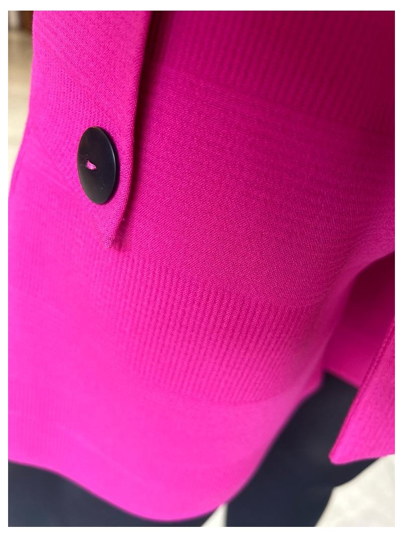 Miniatura produktu Fuksjowe krótkie Spodenki z wysokim stanem i wiązaniem przy talii Paris Magenta