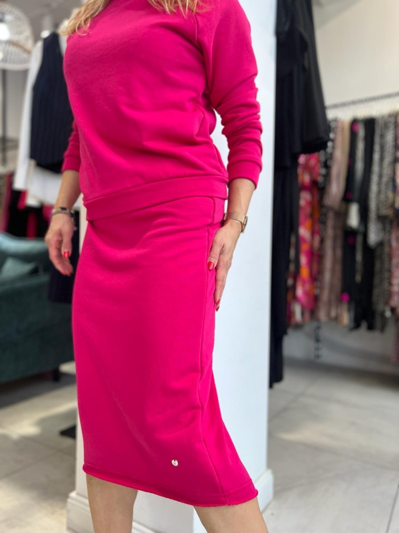 Miniatura produktu Fuksjowa Bawełniana Bluza bez kaptura Dressi Fuksja