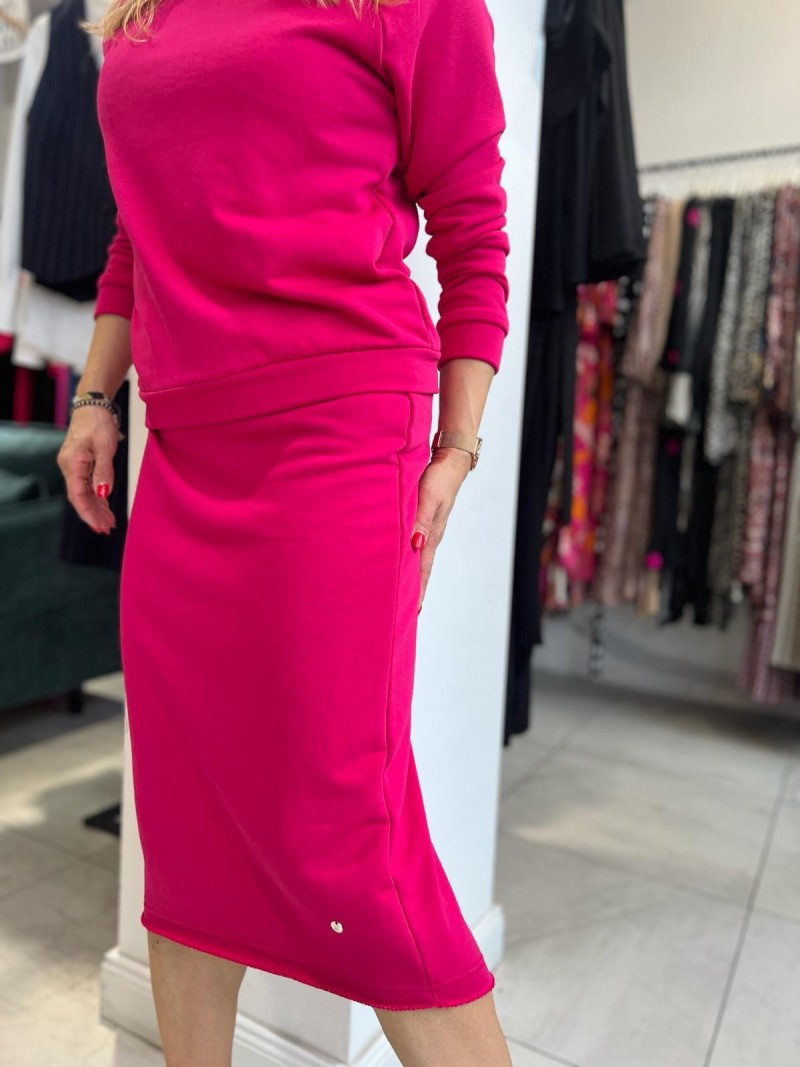 Miniatura produktu Bawełniana Spódnica midi na gumce w kolorze fuksji Dressi Fuksja