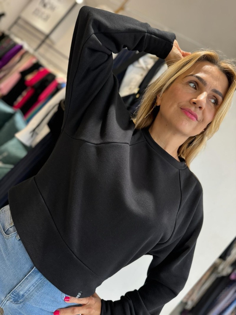 Miniatura produktu Czarna Bawełniana Bluza bez kaptura Georgia Black&Cotton