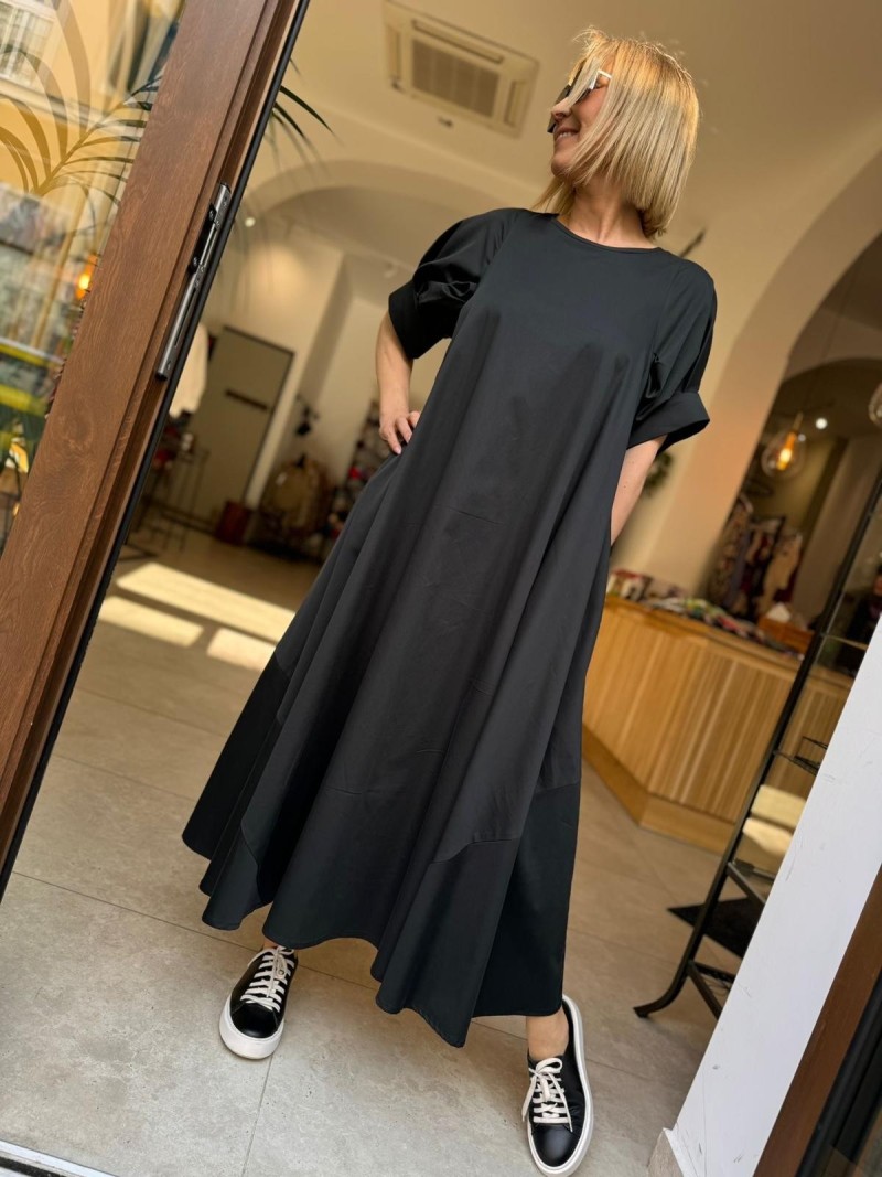 Miniatura produktu Bawełniana Sukienka maxi w kolorze czarnym Alexandra Black