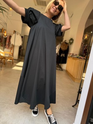 Bawełniana Sukienka maxi w kolorze czarnym Alexandra Black