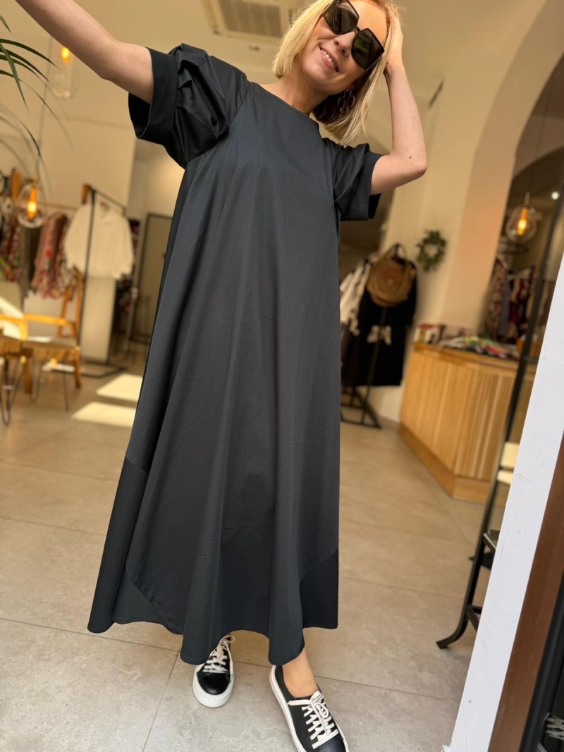 Miniatura produktu Bawełniana Sukienka maxi w kolorze czarnym Alexandra Black