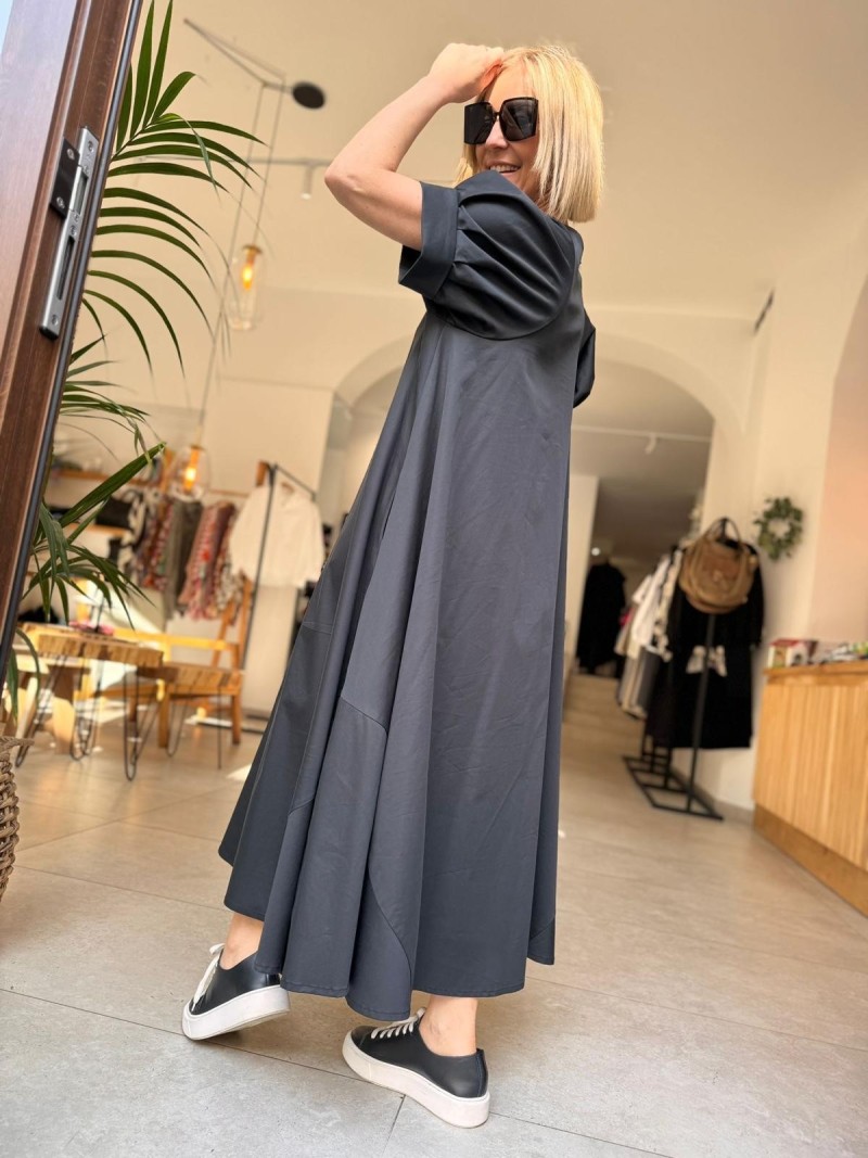 Miniatura produktu Bawełniana Sukienka maxi w kolorze czarnym Alexandra Black