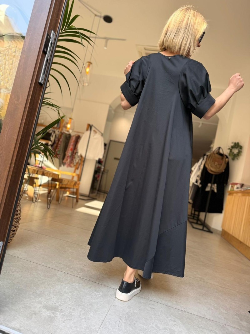 Miniatura produktu Bawełniana Sukienka maxi w kolorze czarnym Alexandra Black