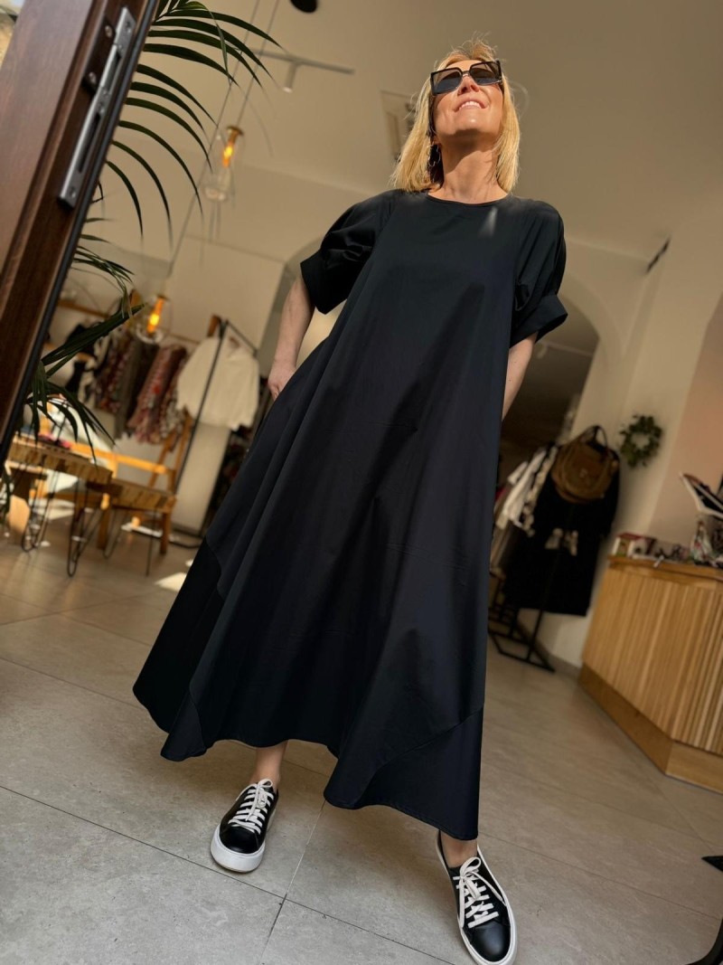 Miniatura produktu Bawełniana Sukienka maxi w kolorze czarnym Alexandra Black