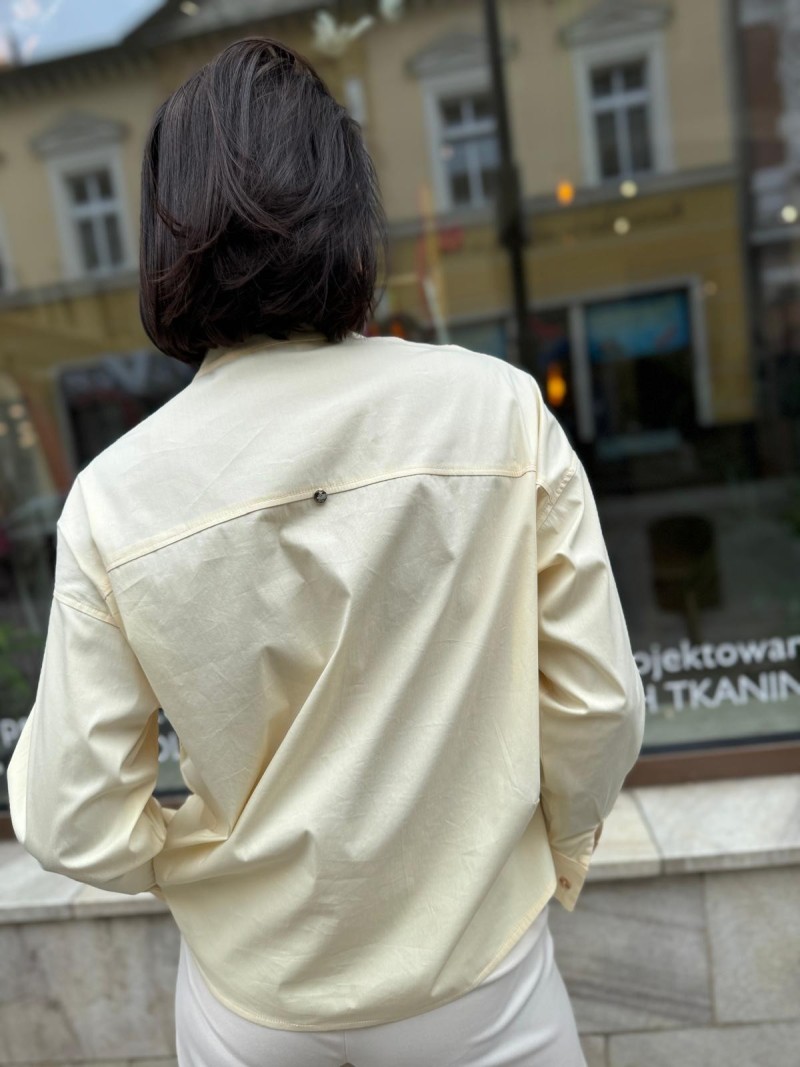 Miniatura produktu Żółta Koszula Bawełniana ze stójką asymetryczna Lidia Yellow