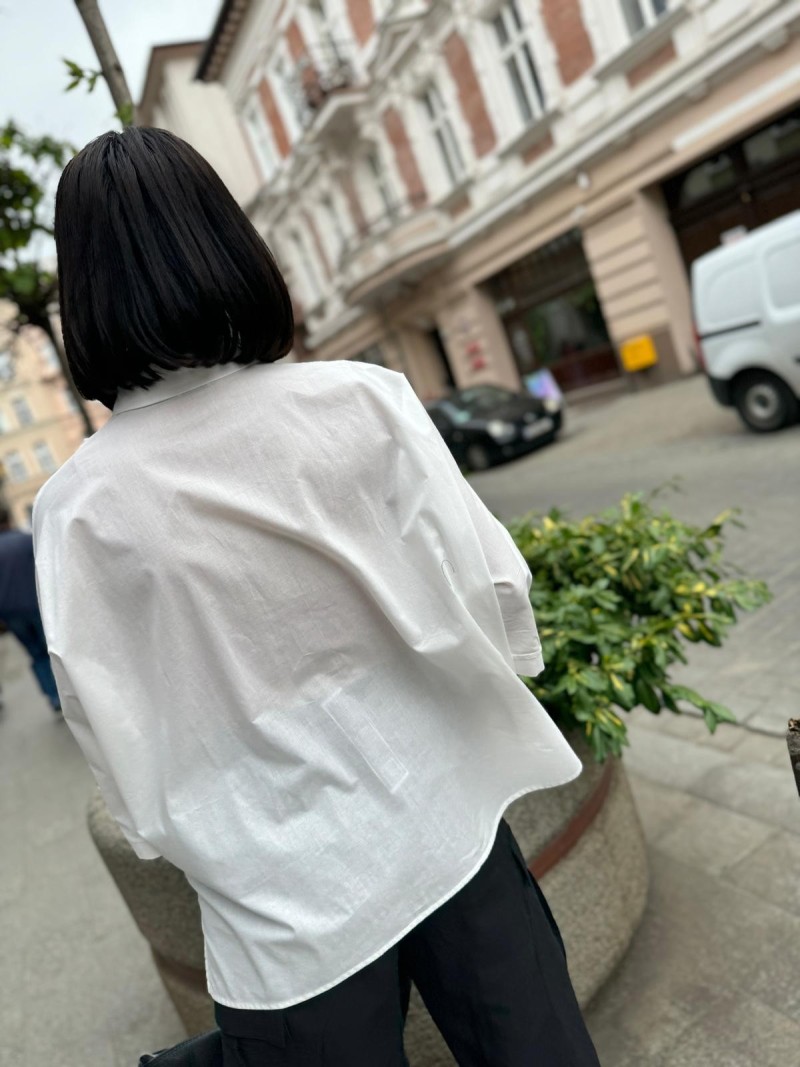 Miniatura produktu Biała Bawełniana Koszula o swobodnym fasonie Ella Cotton White