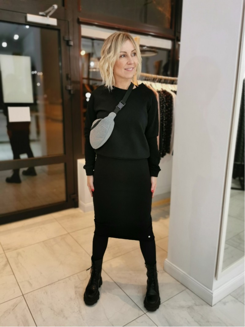 Miniatura produktu Czarna Bawełniana Spódnica ołówkowa midi Dressi Black