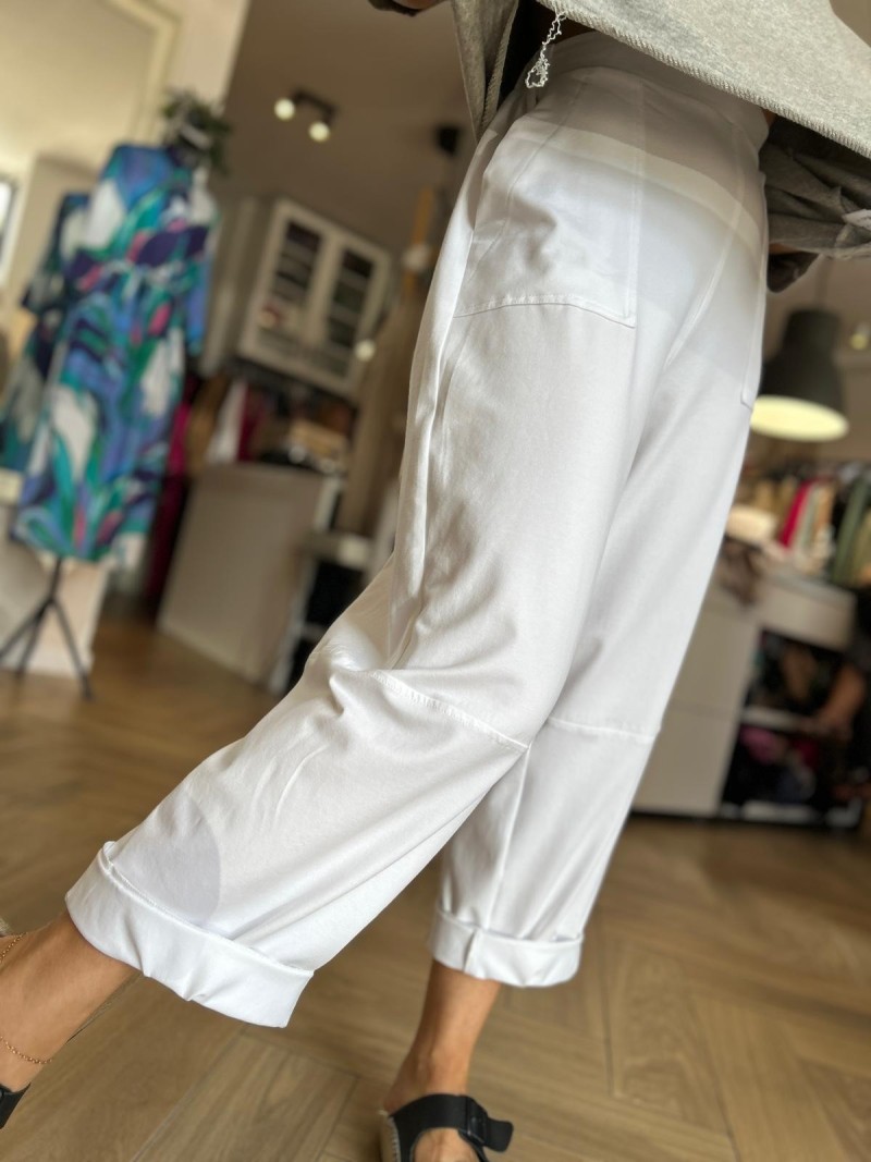 Miniatura produktu Białe Spodnie chinosy bawełniane Roll White Long