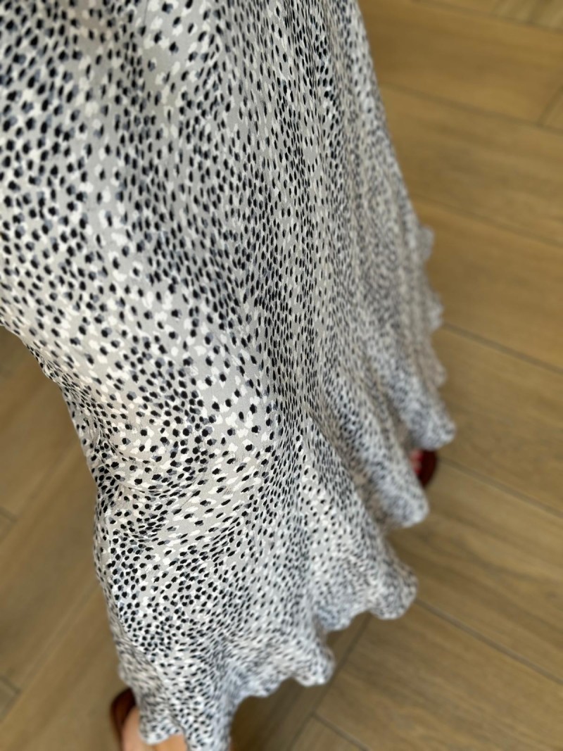 Miniatura produktu Rozkloszowana Spódnica midi w biało-czarne plamki Soley Moss