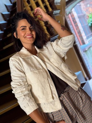 Bawełniana Kurtka ze stójką w kolorze białym Creo Jeans&White