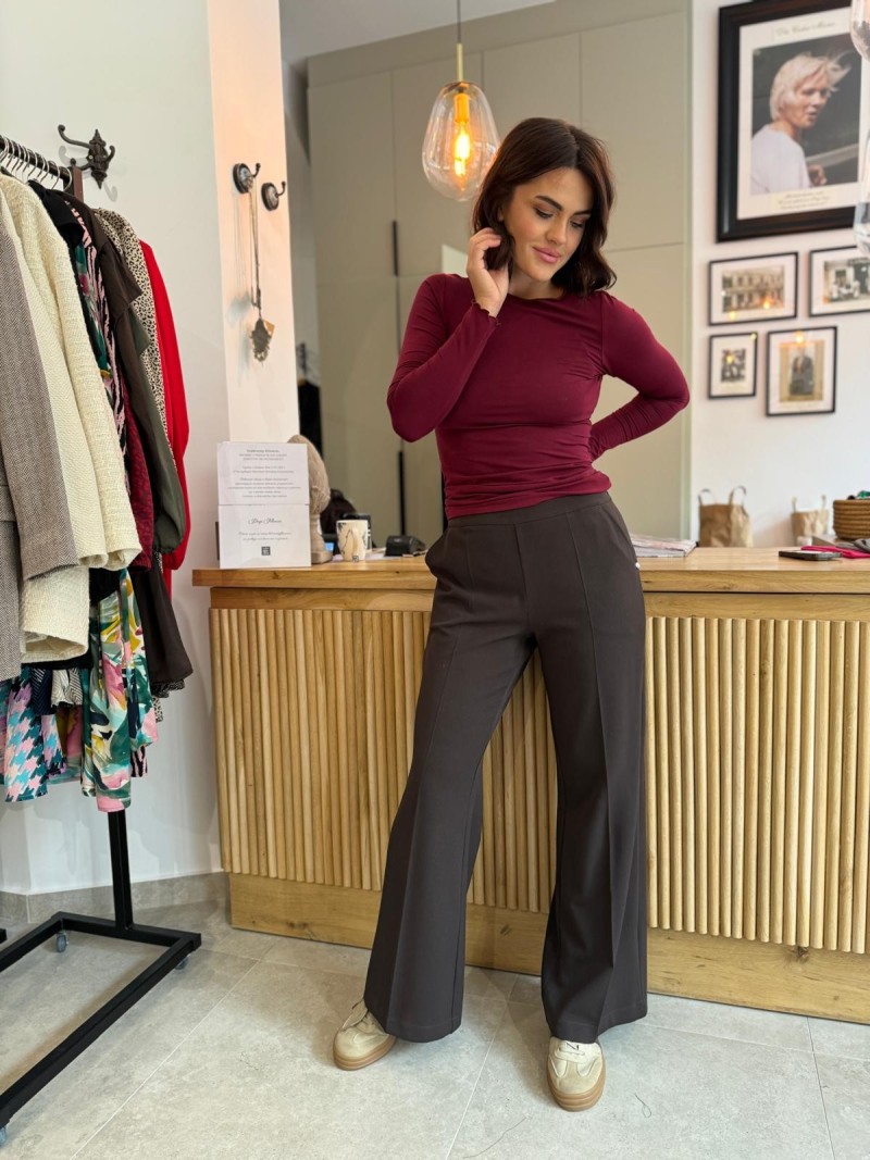 Miniatura produktu Wiskozowa Bluzka na długi rękaw w kolorze bordowym Mery Bordo