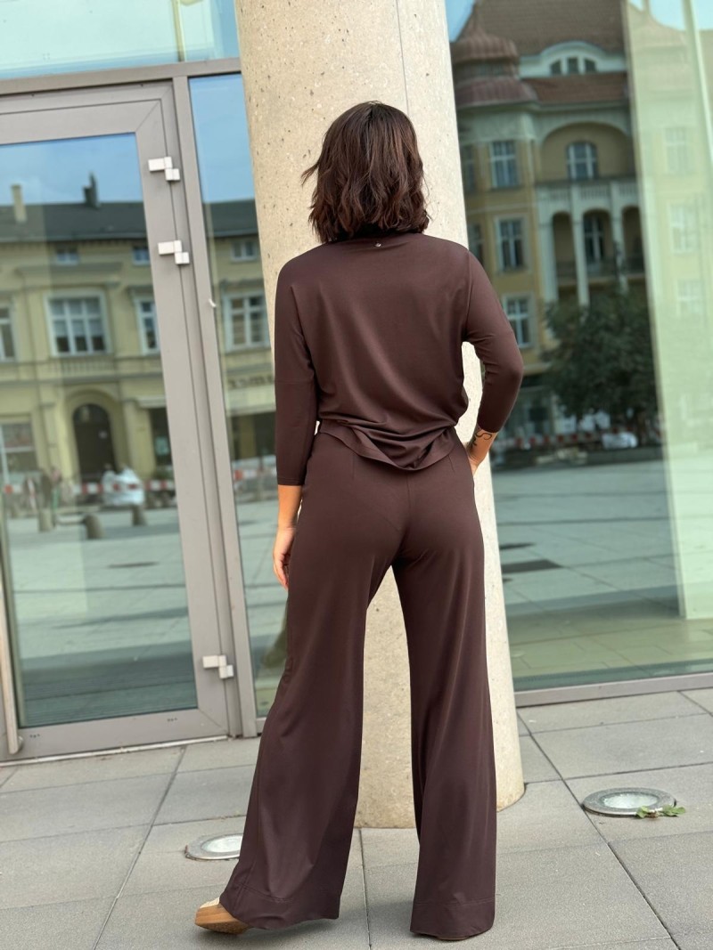 Miniatura produktu Brązowa Wiskozowa Bluzka z długim rękawem New Anne Brown