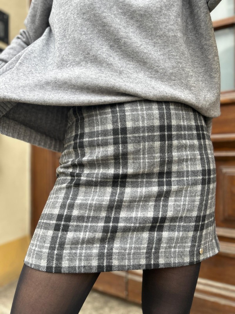 Miniatura produktu Kraciasta wełniana Spódniczka mini z podszewką Rory Wool