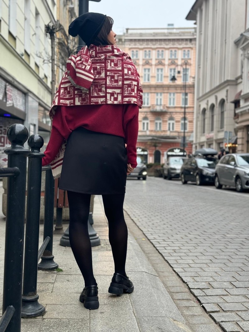 Miniatura produktu Czarna trapezowa Spódniczka mini z podszewką Rory Black