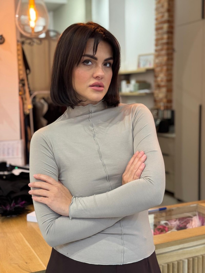 Miniatura produktu Piaskowy Wiskozowy Golf z ozdobną mereżką M&Sand