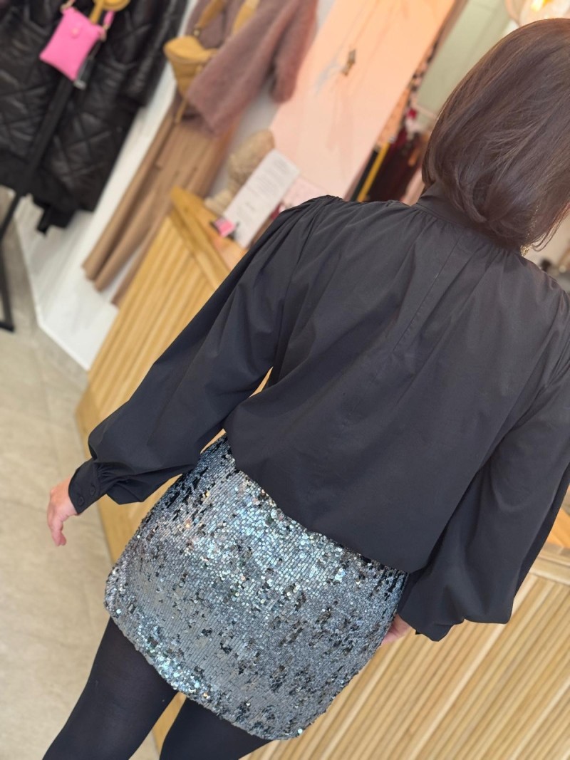 Miniatura produktu Cekinowa Spódnica Mini o ołówkowym kroju Shine Silver