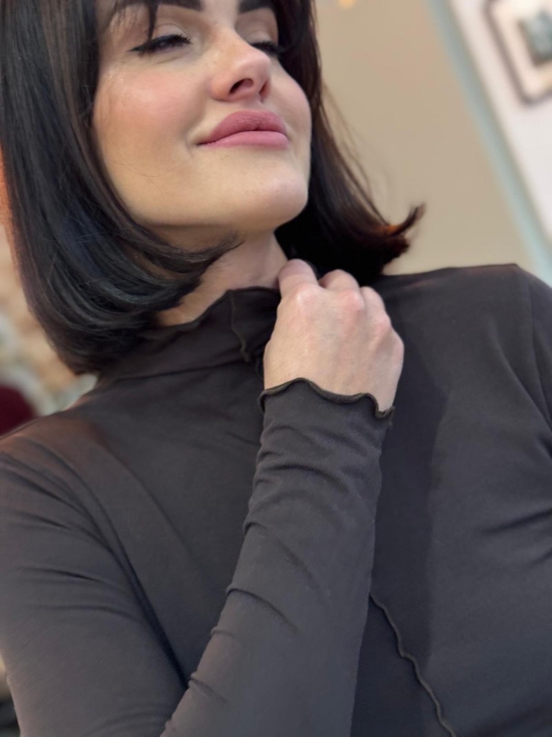 Miniatura produktu Brązowy Wiskozowy Golf wykończony mereżką M&Brown