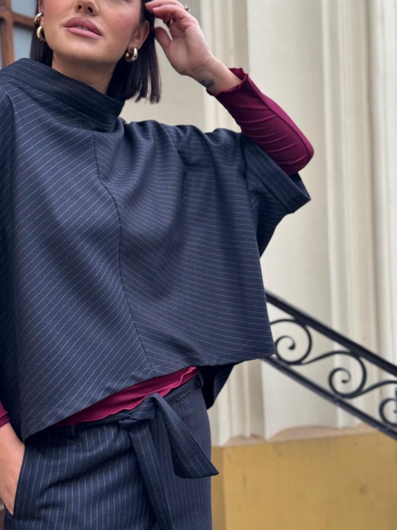 Miniatura produktu Bluza Oversize Butterfly Navy Blue Stripes