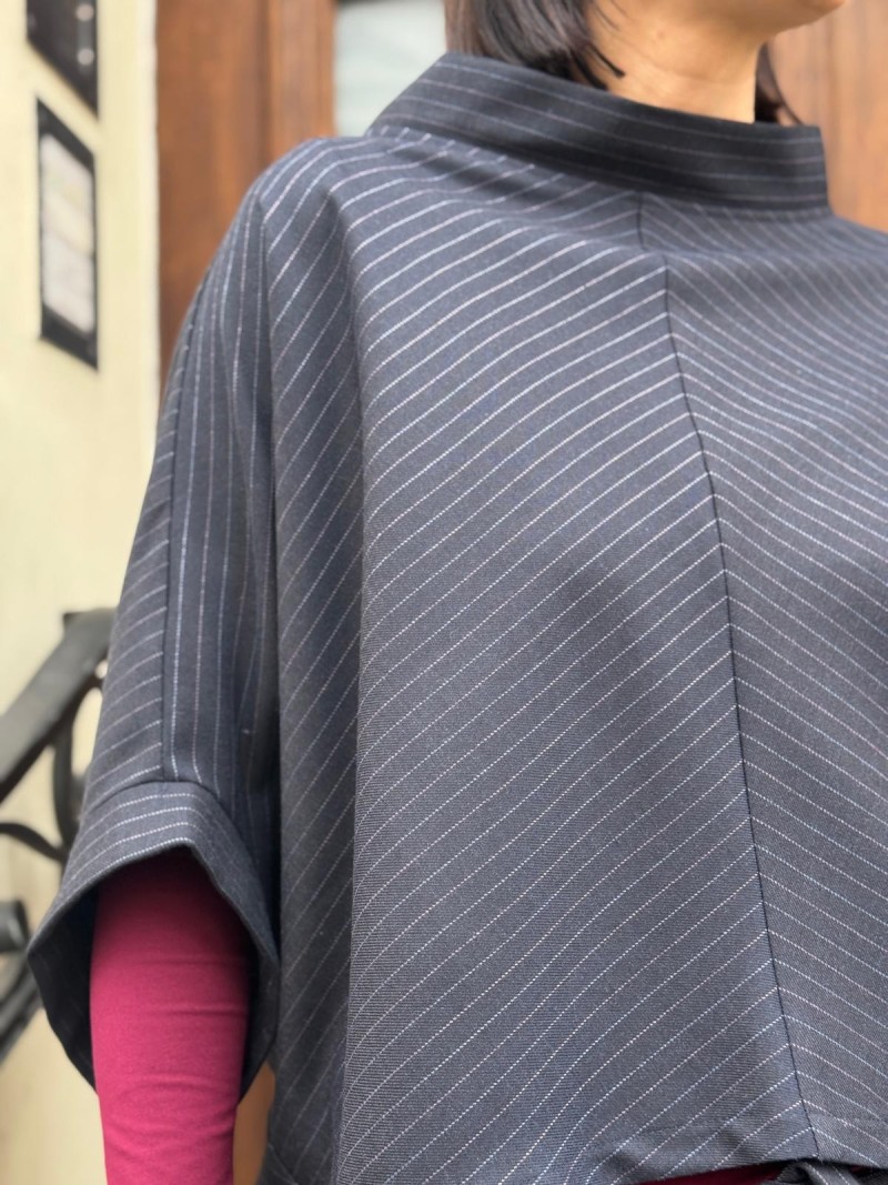 Miniatura produktu Bluza Oversize Butterfly Navy Blue Stripes