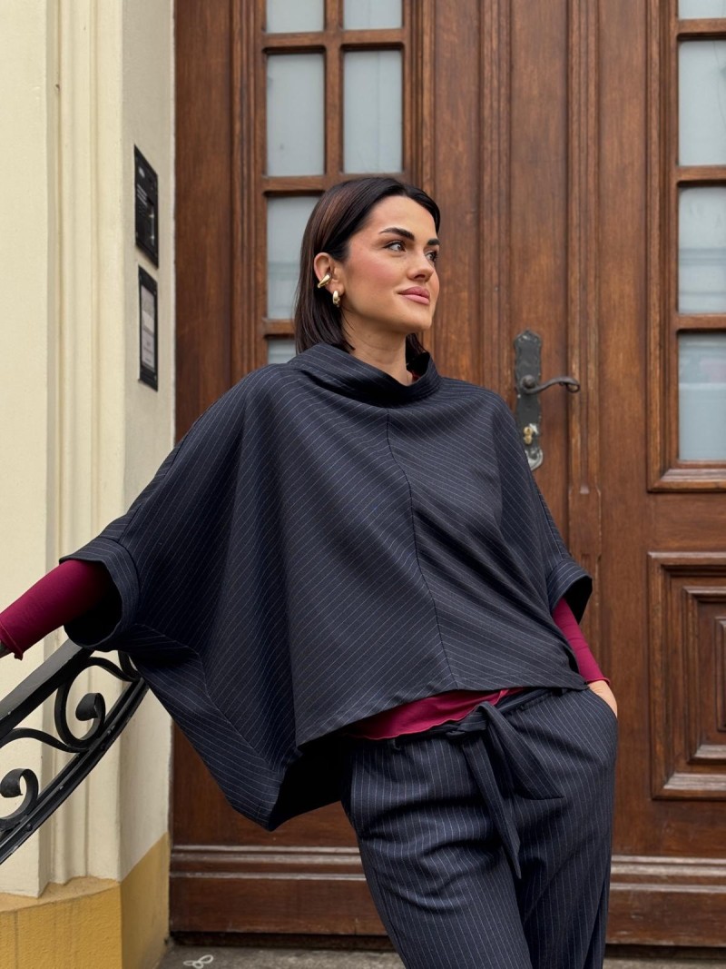 Miniatura produktu Bluza Oversize Butterfly Navy Blue Stripes