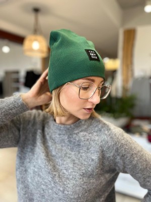 Zielona Bawełniana Czapka z naszywką Creo Green