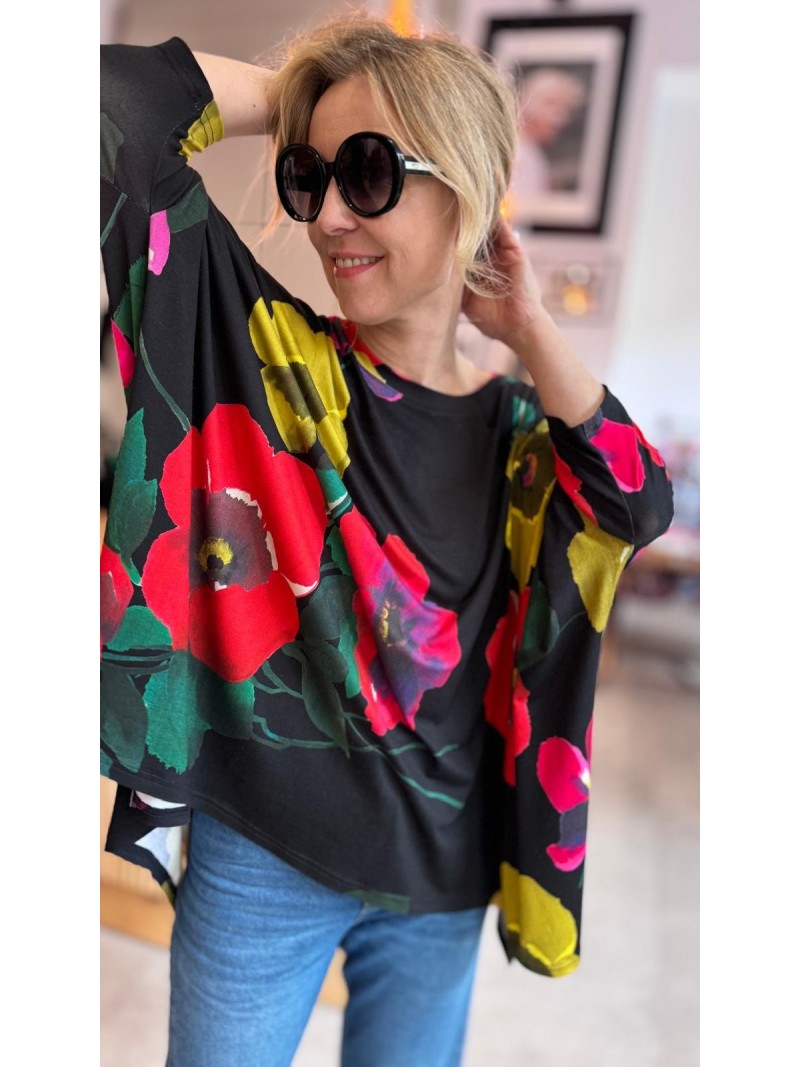 Miniatura produktu Bluzka Oversize Black&Flowers