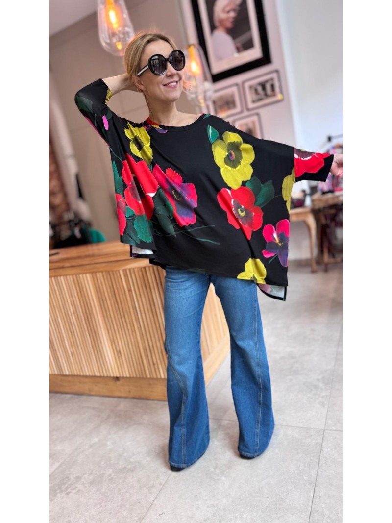 Miniatura produktu Bluzka Oversize Black&Flowers