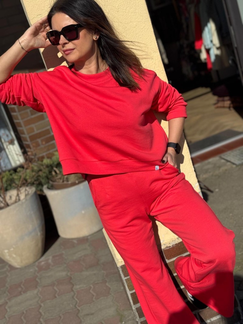 Miniatura produktu Czerwone Spodnie dresowe z kieszeniami New York Strawberry