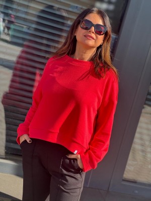 Bawełniana Bluza o kroju kimono New York Strawberry