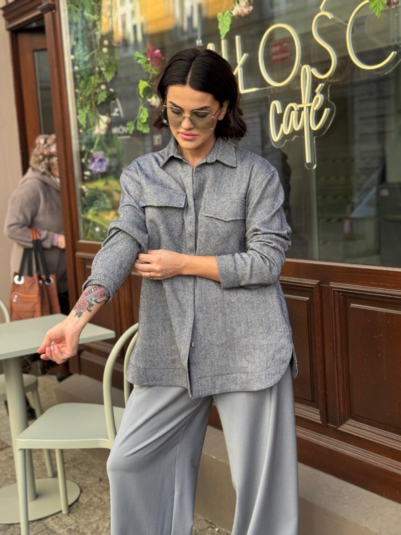 Miniatura produktu Kurtko-bluza w jodełkę z kołnierzykiem Thelma Wool&Jodełka